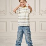 تیشرت تک راه راه پسرانه 10738